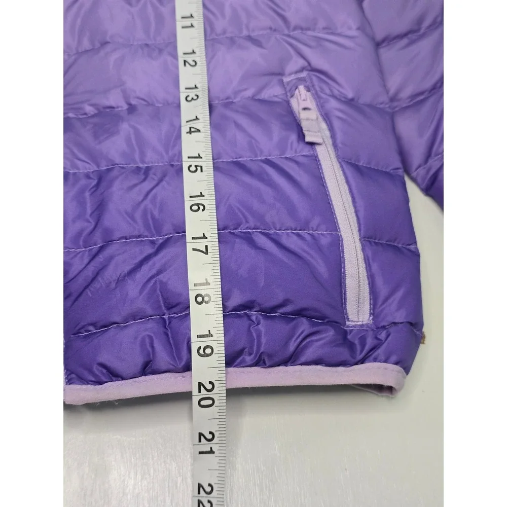 Eddie Bauer Purple Ombre Reversible Light Hood Puffer Ski Snow Girls Jacket S